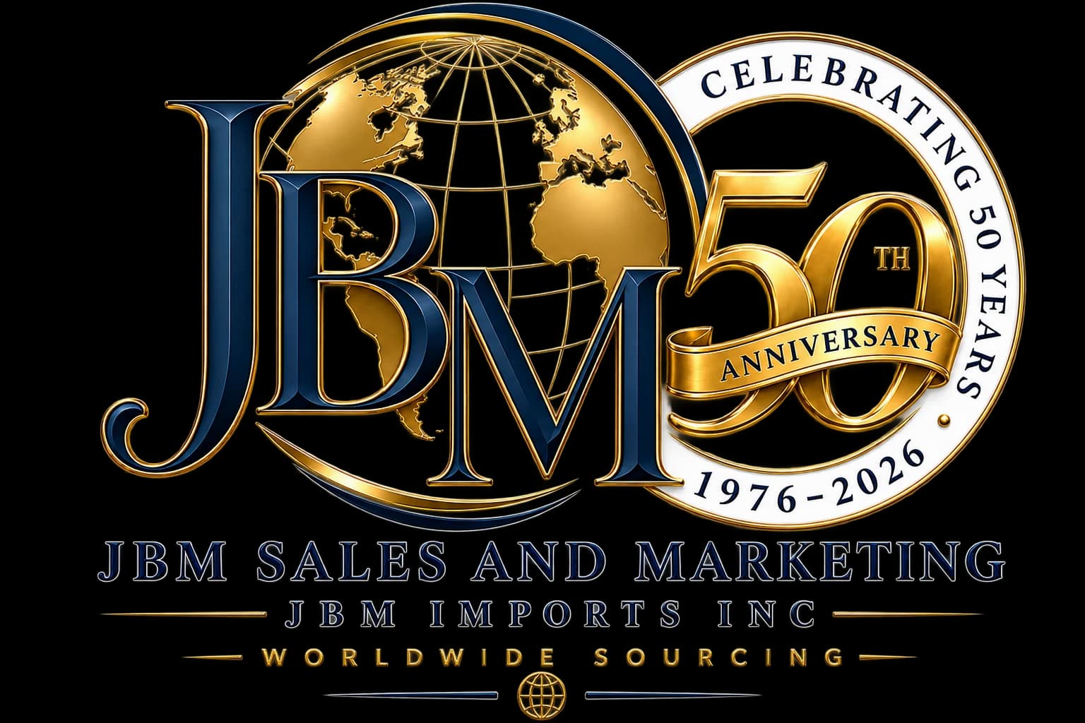 JBM Sales & Marketing 50th anniversary logo
